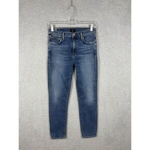 Citizens Of Humanity Women's Size 28x25 Rocket Crop High Rise Skinny Jeans Blue